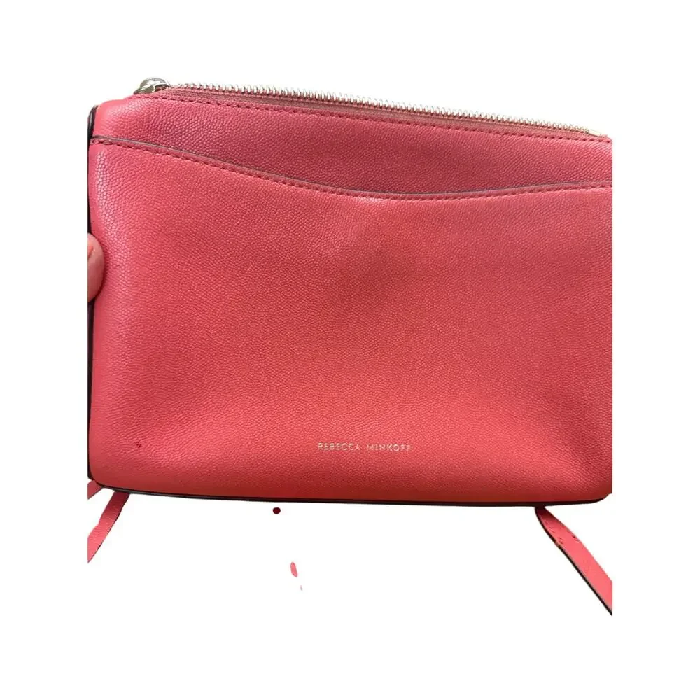 Rebecca Minkoff Jean Mac Crossbody in grapefruit adjustable strap classy minimal
